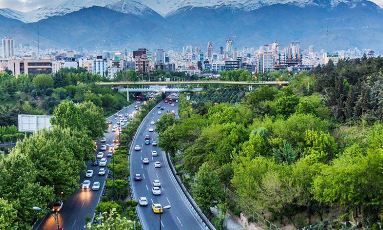 Alborz mountain range in Tehran Iran